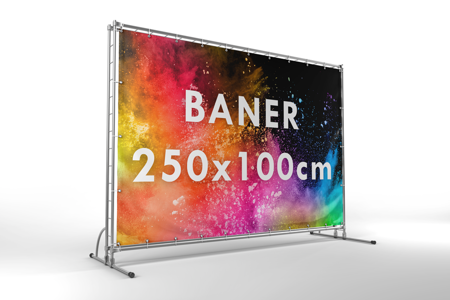 Baner reklamowy 250x100cm 